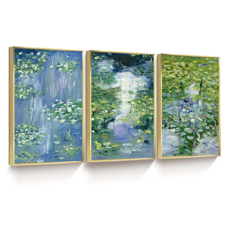 Vicent Van Gogh - Ensemble de 3 reproductions d'art sur toile encadrées