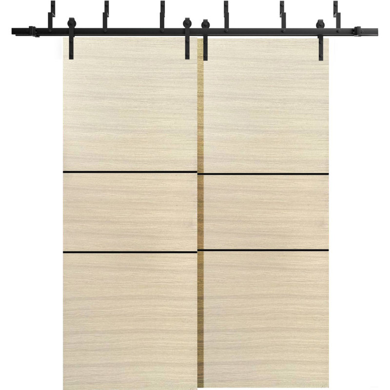 Porte de grange en bois massif massif, 56 po x 96 po