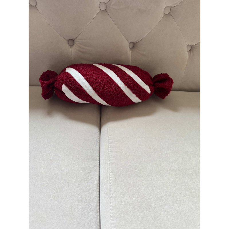 Coussins décoratifs de Noël à rayures rouges et blanches