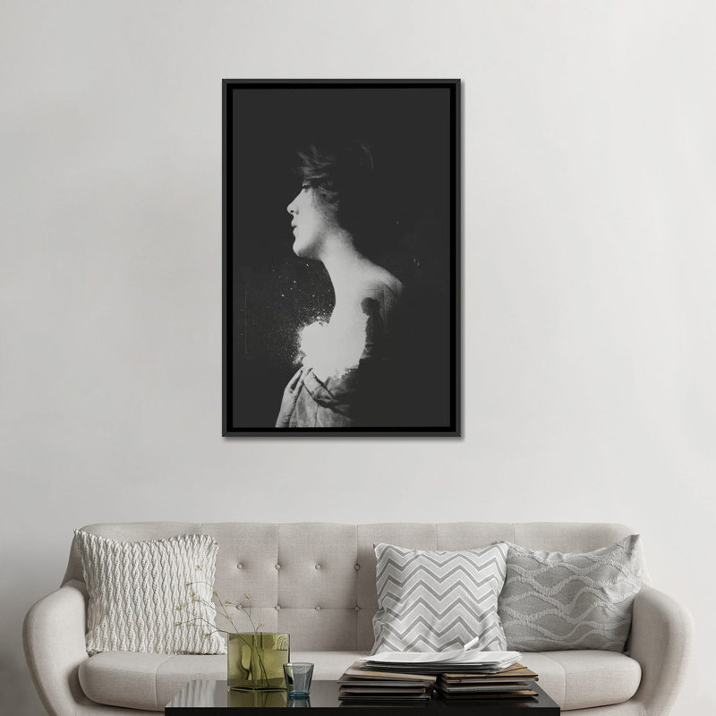 «Inner», impression sur toile, H 26 po x l 18 po x P 1,5 po, Toile avec cadre noir, Pas de tapis