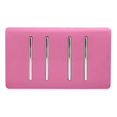 Trendi Switch 4 Gang Light Switch (1x 1 or 2 Way & 3 x Intermediate)