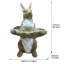 Sculpture en forme de lapin, statue de lapin en oxyde de magnésium, ornement animalier résistant aux intempéries, convenant à l'aménagement paysager extérieur et à la décoration de table intérieure.
