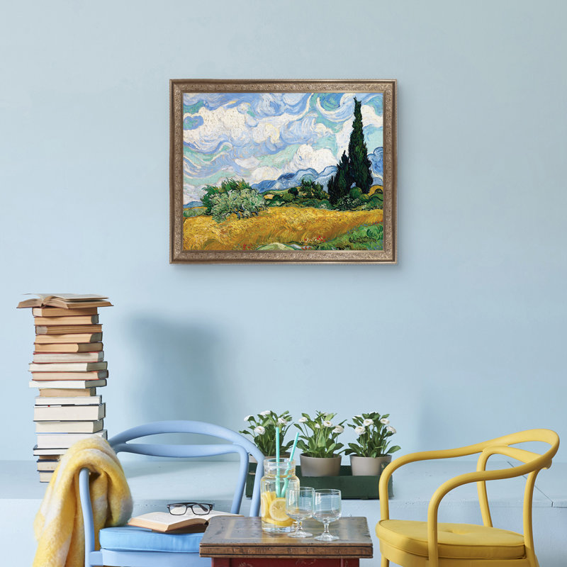Yellow Wheat And Cypresses