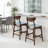 Wood Bar Stools Set Of 2 With Bent Back-826187055-826187052
