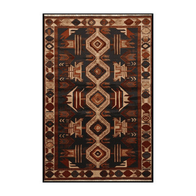 Machine Washable Turkish Black Area Rug