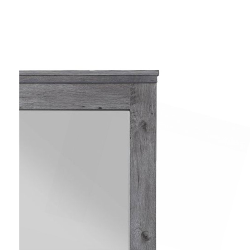 Rustic Gray Oak Finish Mirror