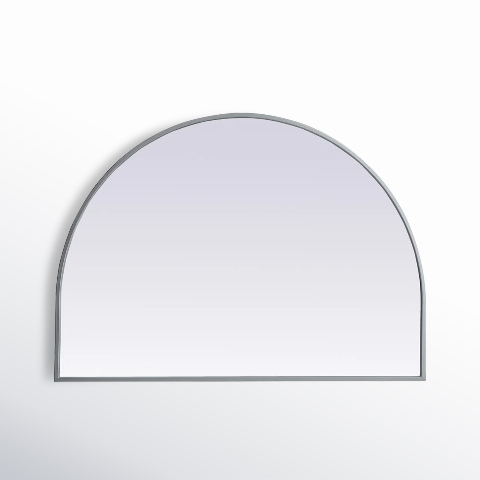 Sabine Metal Arch Wall Mirror, Silver, 24" x 33"