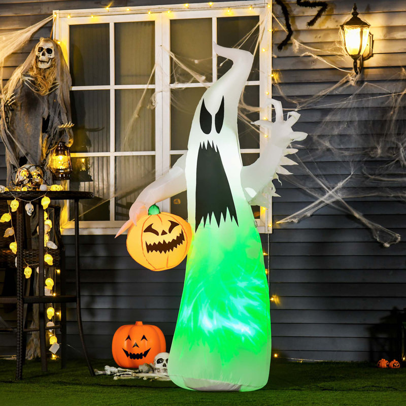 Décoration de jardin gonflable d'Halloween 5,9 pi avec citrouille