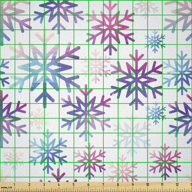 Jerald Snowflakes Motif Christmas Feels Multi-Purpose Fabric