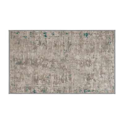 Machine Washable Gray Area Rug GSIX03665