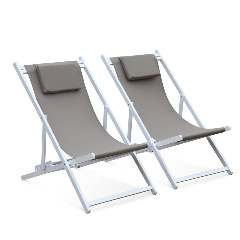 Dalrymple Folding Deck Chair, Grey/Anthracite
