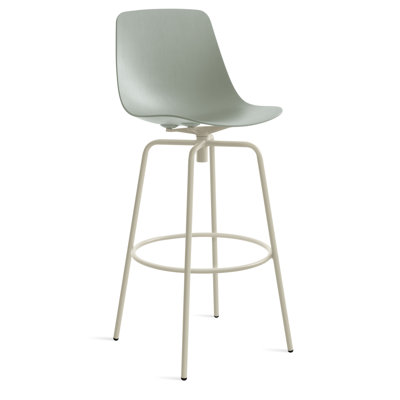 Clean Cut Swivel Stool with Metal Frame
