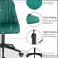 Chaise de bureau d'ordinateur en velours pivotant en forme de feston pour bureau à domicile ou chambre à coucher-429758095