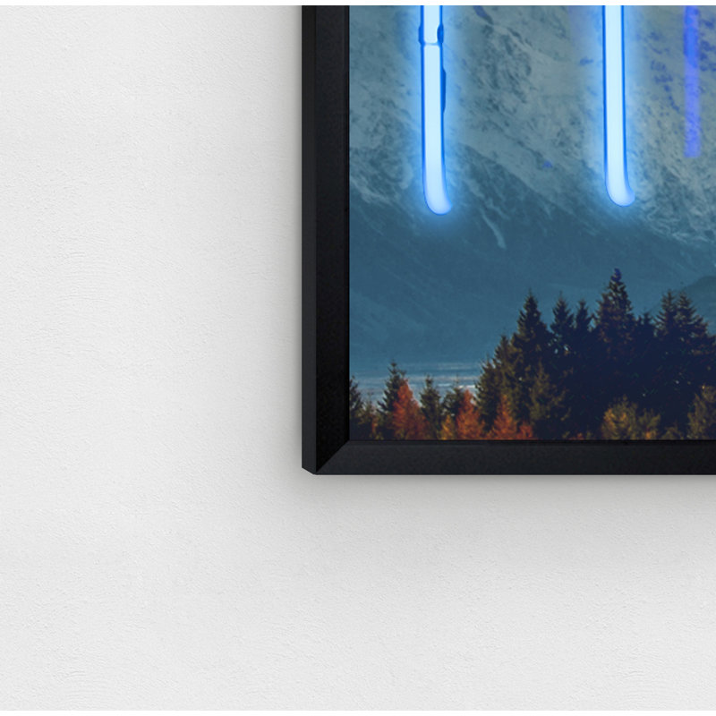 « i veux it all », impression, H 26 po x l 32 po x P 1,2 po, Papier avec cadre noir