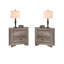 Table de chevet moderne 1Pc Table de chevet en bois 2 tiroirs