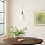 Bayley Single Light Glass Steel Dimmable Pendant