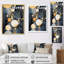 Pastel abstrait avec taches bleues noires et dorées - impression-1497159762-1497159763