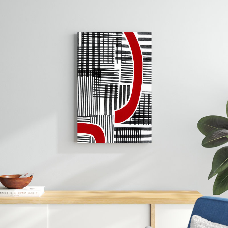 Rouge interrompu I, H 30 po x l 20 po