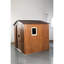 Remise de rangement extérieure en métal 6 pi X 6 pi avec structure en fer galvanisé, facile à construire - fer robuste à café, évents perforés,