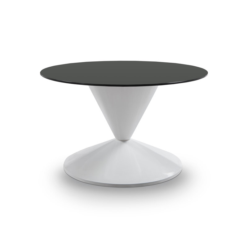 Deray Pedestal Coffee Table, White