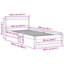 Bed Frame with Headboard Solid Pine Wood Durable-862308279-862308281
