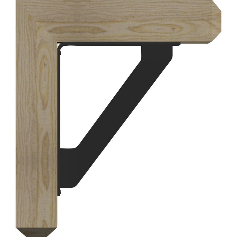 Support traditionnel en fer à repasser triple 4 po Craftsman, H 16 po x P 13 1/2 po, Sapin Douglas (l 4 po x P 4 po)