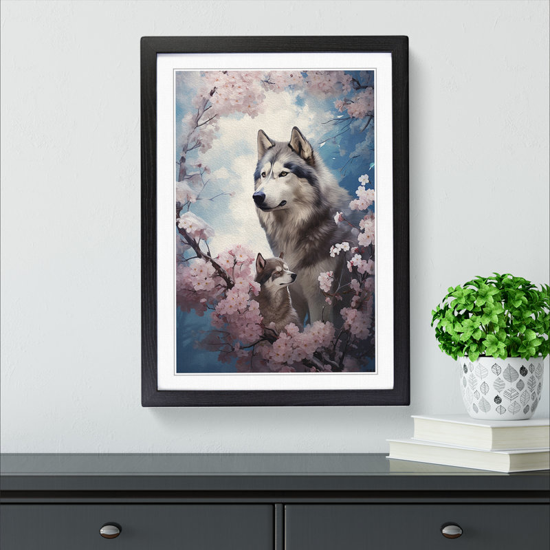 Husky Romanticism - Framed Print, Black Framed, 64cm H x 46cm W x 2cm D