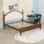 Lit plateforme en bois avec tête de lit tapissier courbée-1760133549-1760133546