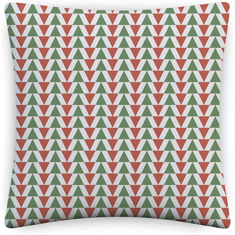 Indoor / Outdoor Ikat White Square Cushion Cover, 45.7cm x 45.7cm