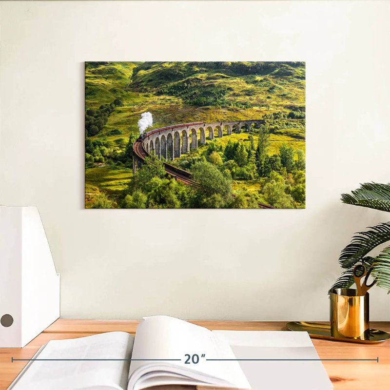 Lilie Glenfinnan, chemin de fer du viaduc, H 8 po x l 12 po