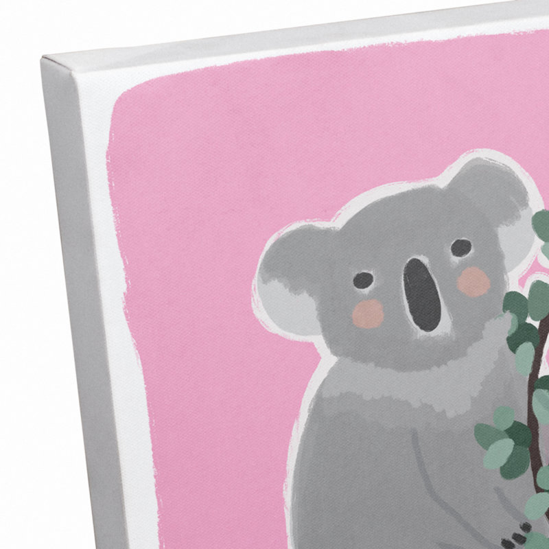 Art sur toile koala doux Briscoe, H 10 po x l 8 po x P 1,25 po, Rose
