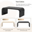 Table basse TREXM Minimalist avec un design Art déco incurvé pour le salon ou la salle à manger (noir antique)-2117997206