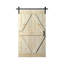 Porte de grange pliante gaufrée 84 po avec quincaillerie coulissante Coast Sequoia-98984692-93676249