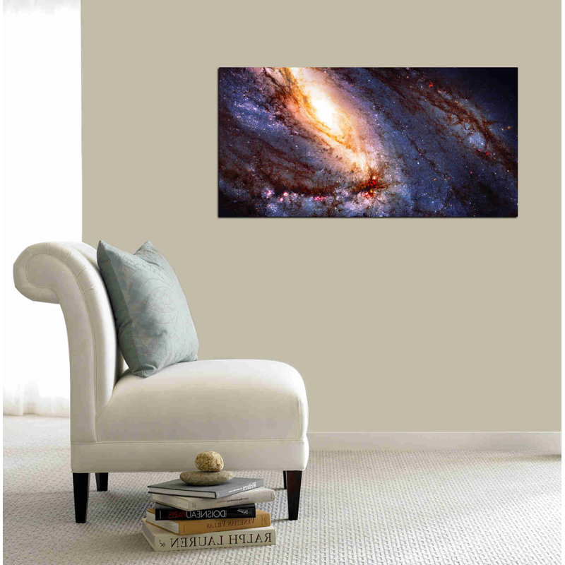 'Messier 66' Hubble Space Telescope Canvas Wall Art, 20" H x 40" W x 0.75" D