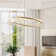 Gentri 1-Light Dimmable LED Unique Geometric Chandelier with Crystal Accents