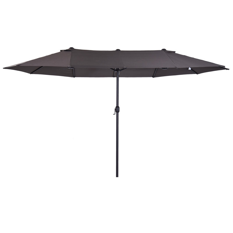 Brylan 460cm X 270cm Rectangular Market Parasol, Grey
