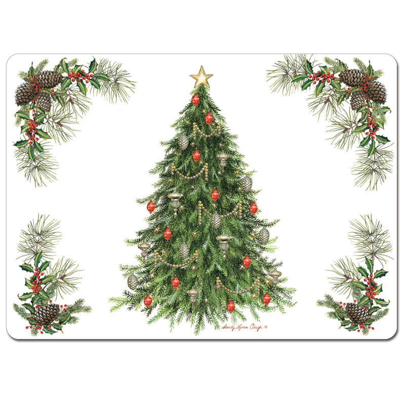 Ensemble de 4 napperons décoratifs de table en bois franc de qualité supérieure avec panneau de liège de qualité supérieure Home