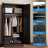 36 Inch Wide Metal Wardrobe Cabinets Storage Cabinets with Lock-349473209
