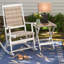 Carberg Eucalyptus Solid Wood and Wicker Outdoor Rocker Chair-1218182696