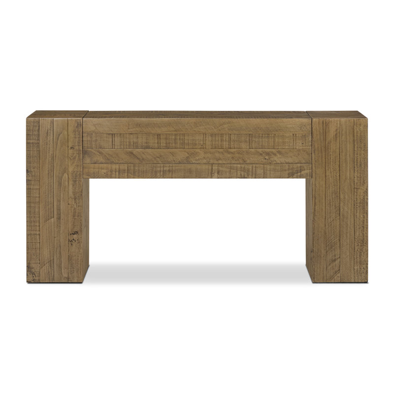 Frome Solid Pine Wood Console Table (60"), Weathered Pine