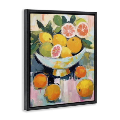  Abstract Citrus Still Life Canvas Wall Art by LSR Design Studio