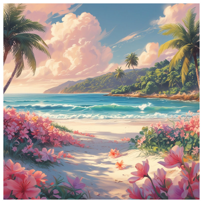 Couvertures de plage tropicale, L 60 po x H 80 po