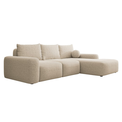 Carnos L-shaped Sofa Bed with Ball Cushion