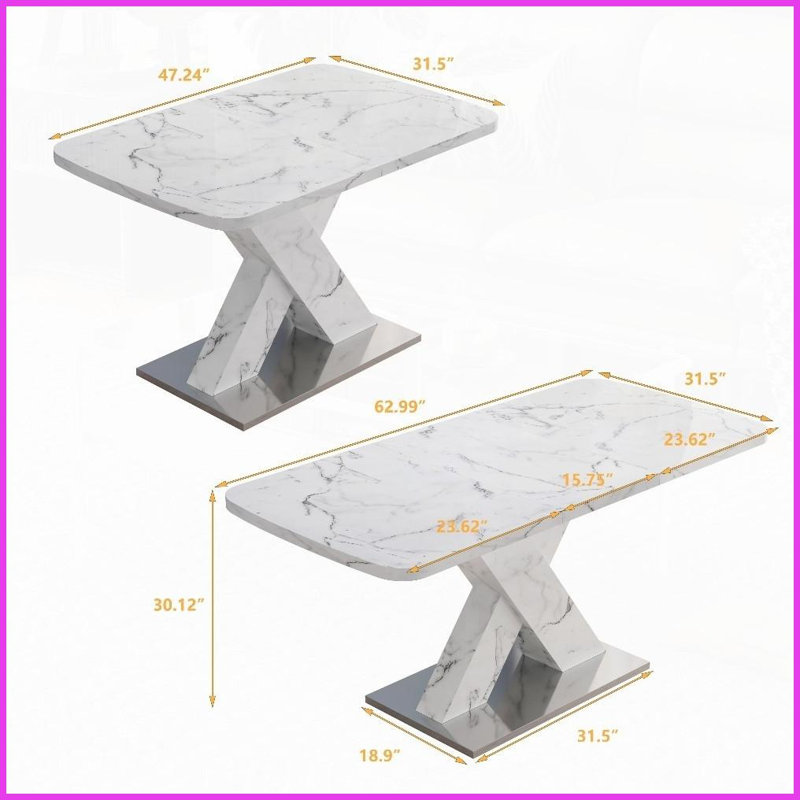 Table basse moderne carrée avec plateau extensible - panneau de fibres à densité moyenne et amp; Métal, peu encombrant et amp; Facile à nettoyer