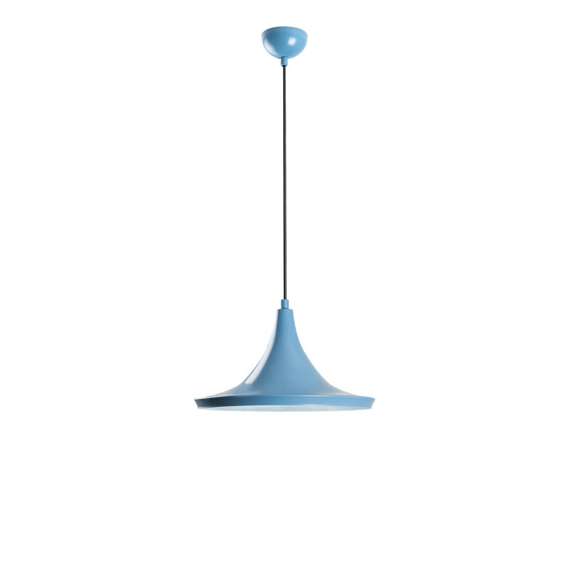 Lustre bleu clair élégant, hauteur réglable de 11,8 à 46,1 pouces | Corps en métal, plaque de base de 11,8 po x 2,8 po | 1 x douille E27, 40 W maximum (ampoule non incluse) | Éclairage élégant pour une décoration moderne
