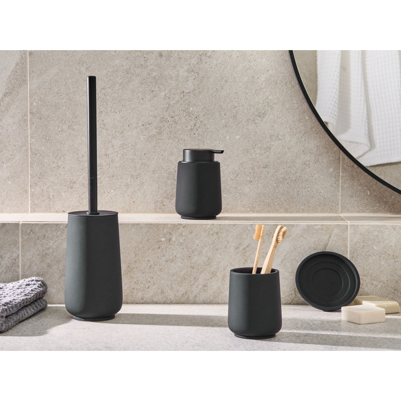 4-Piece Bathroom Accessories Set SUCHES Pink, Black