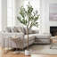 Arbre artificiel 4 pi en pot blanc - Faux arbre en pot avec 14 fruits réalistes et feuilles réalistes pour la maison et le bureau