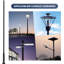 Lampadaire en acier galvanisé robuste de 16 pi pour l'éclairage extérieur, conception à fixation latérale avec base renforcée pour panneaux solaires, stationnements, cours et zones résidentielles