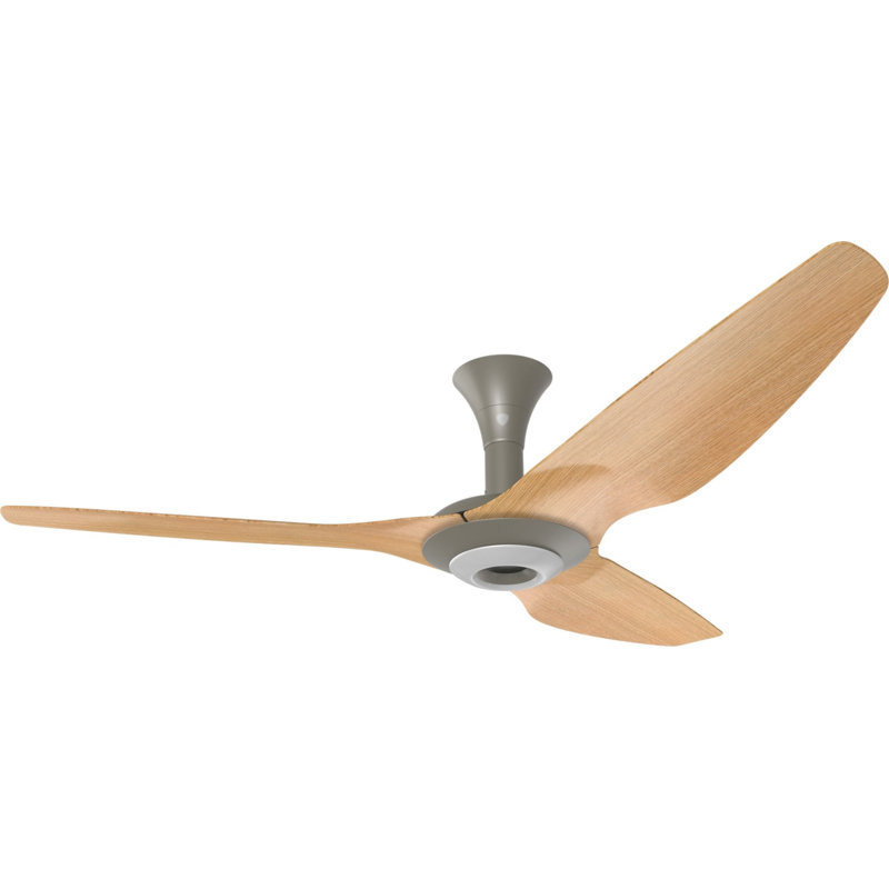 Haiku Smart Downrod Ceiling Fan, Black with Cocoa Aluminum Blades, 60 inches