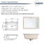 Lavabo de salle de bain rectangulaire encastré en céramique blanc avec trop-plein 15,7 "x 11,7"